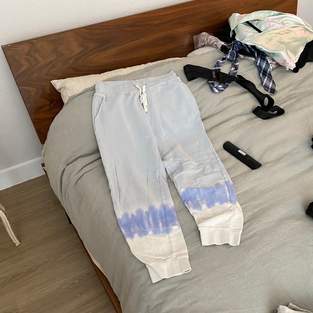 Rails Pale Gray Sweatpants with Black Logo Tag